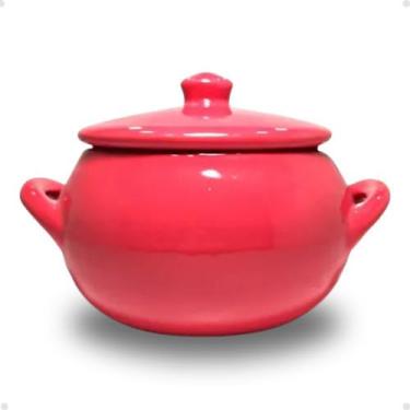 Imagem de Cumbuca Sopeira Tigela De Porcelana Ceramica caldo Sopas 1lt para Caldos, Sopas e Feijoada Brasileira(vermelho)