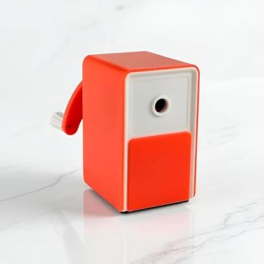 Imagem de Apontador de Mesa Manual Mecânico Manivela Afiador Cor:Laranja