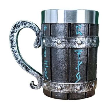 Imagem de Caneca Viking Runas Nórdica Resina 3d