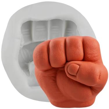 Imagem de MYPRACS Fist Molde de fondant de silicone para decoração de bolo de açúcar, topo de cupcake, pasta de goma de chocolate, argila de polímero