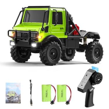 Imagem de Authticar RC Truck, 1:18 Scale RC Semi-Truck, MN-333 Unimog Off-Road Rock Crawler, 4WD Remove Control Trucks RTR Transport Car Alloy Model for Modification Enthusiasts Gifts (Green)