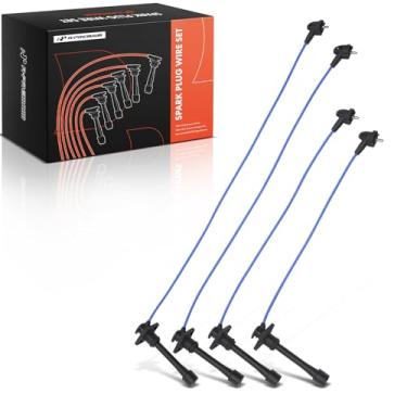 Imagem de A-Premium 4 peças de fios de vela de ignição compatíveis com Toyota Corolla 1993-1997, Celica 1994-1997 1.8L e Geo Prizm 1993-1997, azul