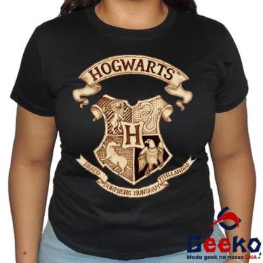 Imagem de Baby Look Harry Potter 100% Algodão Hogwarts Blusa Feminina All Geek, 