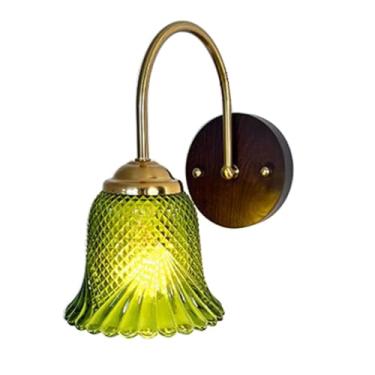 Imagem de Arandelas de parede modernas de vidro em forma de flor estilo retrô lâmpada de parede interior industrial para quartos cabeceira, sala de estar, varanda, entrada, sala de jantar