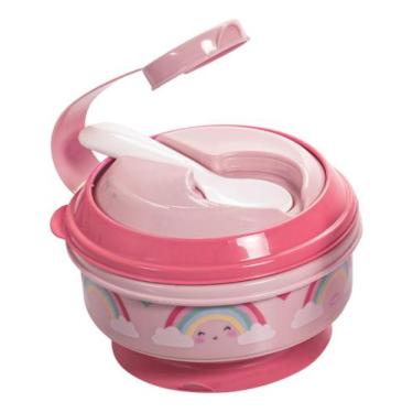 Imagem de Kit pote papinha sopa com amassador ventosa para bebe passeio introduç