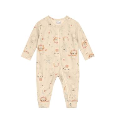 Imagem de Macacão Bebê Menino em Soft Marrom Claro Brandili-Masculino