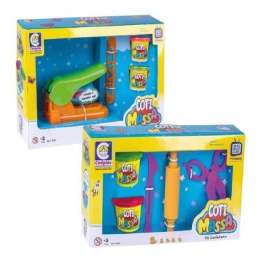 Imagem de 2 Kits de Massinhas de Modelar Extrusora com 2 Potes Confeiteiro com 2