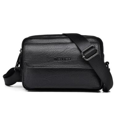 Imagem de Bolsa Messenger, bolsa tiracolo de couro PU para homens - yiweisai