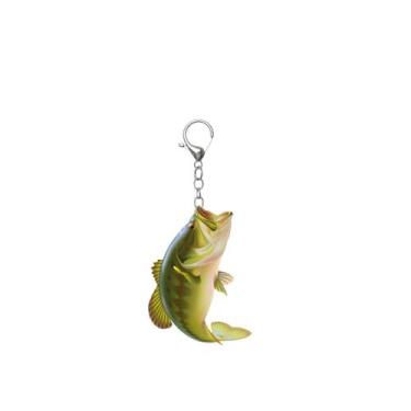 Imagem de Chaveiro Creative Acrylic Bass Fish de 10 cm para amantes da pesca - y