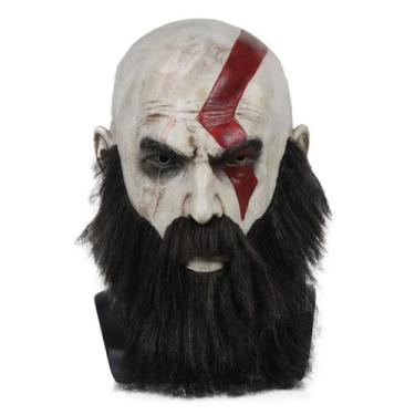 Imagem de Máscara Cosplay Kratos Halloween, Carnaval, Páscoa, látex 300g - yiwei