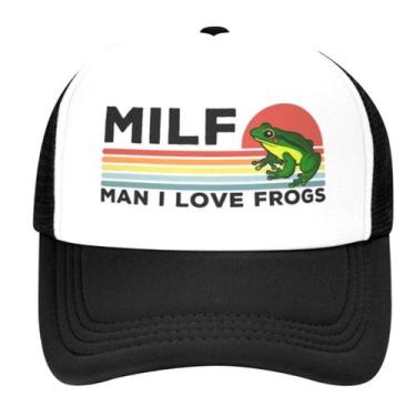 Imagem de Boné de beisebol Milfs Mans I Loves Frogs Anime Poliéster - Yiweisai