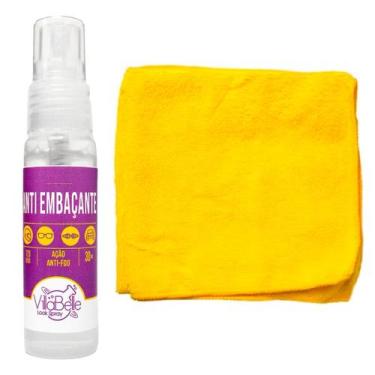 Imagem de Kit Antiembaçante Óculos e Celulares com Pano Microfibra Cor: Amarelo 