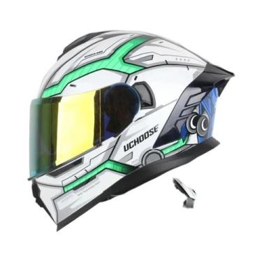 Imagem de Capacete Modular Unissex Com Lentes Duplas Para Motocicleta, Lentes Au