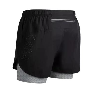 Imagem de Shorts De Ginástica Masculinos 2 Em 1 De Secagem Rápida Para Corrida E
