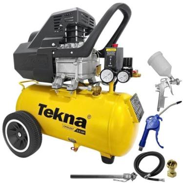 Imagem de Compressor de Ar 2,5HP 8 Pés 22L Lubrificado 127V CP8525T TEKNA, 110V