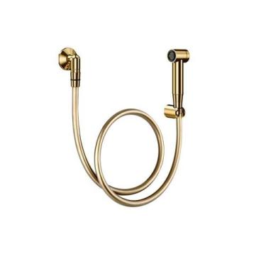 Imagem de Ducha Higiênica com Gatilho Ouro Polido/Dourado Brilhoso para Banheiro