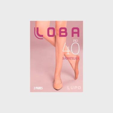 Imagem de Kit Com 2 Pares de Meia Sapatilha Fio 40 Loba - LUPO, Po de arroz, UN