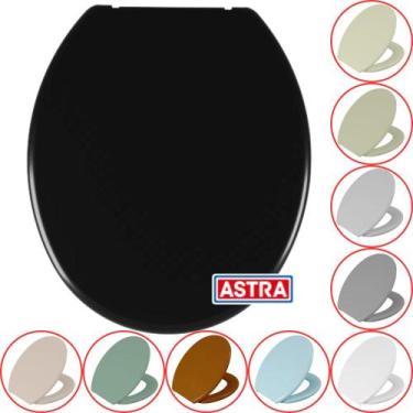 Imagem de Assento Privada Tampa Vaso Sanitário Cores Astra Pvc, Preto
