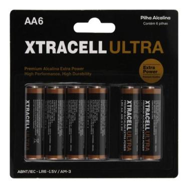 Imagem de Pilha Alcalina Pequena AA com 6 unidades - Xtracell
