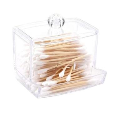 Imagem de Organizador Porta Cotonete Multiuso Em Plástico Para Banheiro - Saz