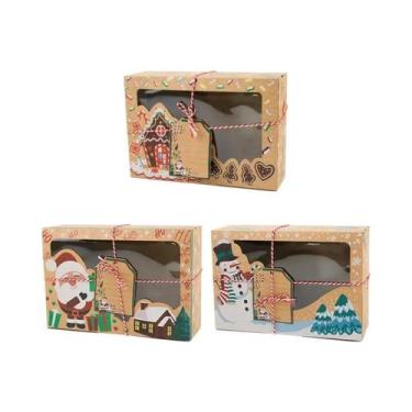 Imagem de Caixas De Presentes De Natal Conjunto Com 3, 6, 9, 12 Caixas De Papel 