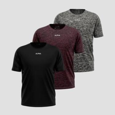 Imagem de Kit 3 Camisetas Dry Alpha Co Masculina-Masculino