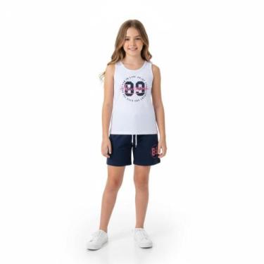 Imagem de Conjunto Juvenil Menina Regata Arrumadinhos Enjoy, Branco, 10