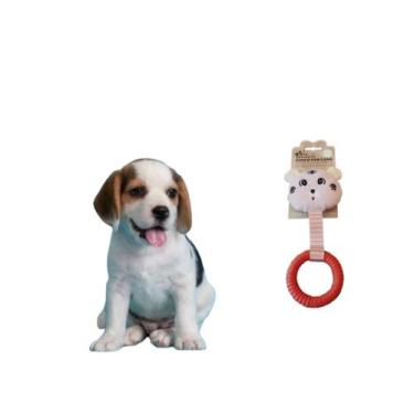 Imagem de Mordedor para Cães Filhotes Brinquedo Pelúcia em TPR - brv, Rosa