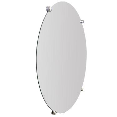 Imagem de Espelho Banheiro Casa 3Mm Com Botão Francês Redondo 80Cm