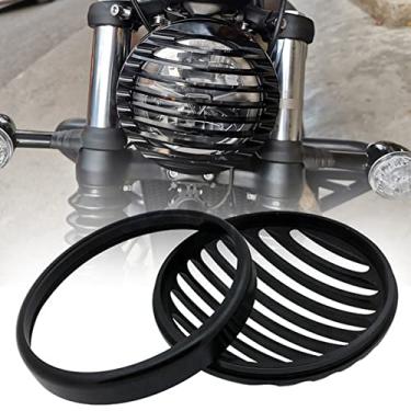 Imagem de FINMOKAL Cobertura Da Grade Do Farol De Corte Raso Para Triumph Bobber 2017-2020 Preto