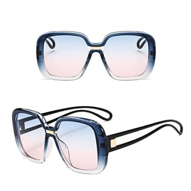 Imagem de Óculos de sol redondos superdimensionados fashion feminino vintage colorido com lente oval óculos de sol masculinos populares sombras uv400,18, outros