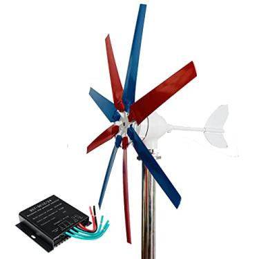 Imagem de 9000W Sem ruído Gerador de turbina eólica vertical, 220V 12V 24V 48V Turbina eólica de levitação magnética para iluminação de rua em casa (com controlador MPPT),24v