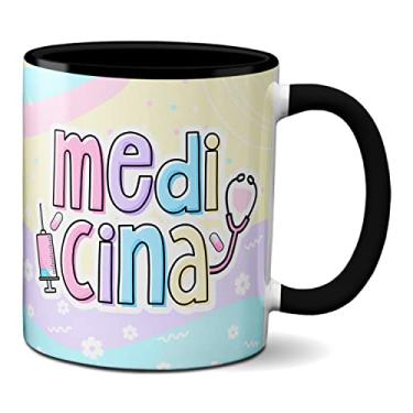 Imagem de Caneca Medicina Profissão Médica Profissional Presente (Preta)