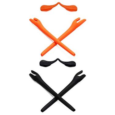 Imagem de Kits de substituição de fones de ouvido da Mryok para óculos de sol Oakley Radar EV Series, Orange & Black, One Size