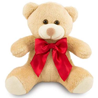 Imagem de Urso de Pelúcia Laço 20cm Anti-alérgico