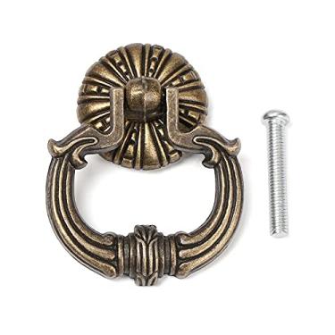 Imagem de Estilo Retro Anel Alças de Bronze Guarda-roupa Puxa Gabinete de Furo Único Puxar Maçanetas Auxiliares Multiuso para Móveis Duráveis, 10