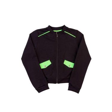 Imagem de Jaqueta em Moletinho Juvenil Feminino Lyzy Preto 700186-Feminino