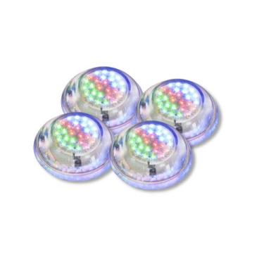 Imagem de Kit C/04 Canhões Ck-6221 Rgb Colar C/Fonte E Controle Remoto Homologaç