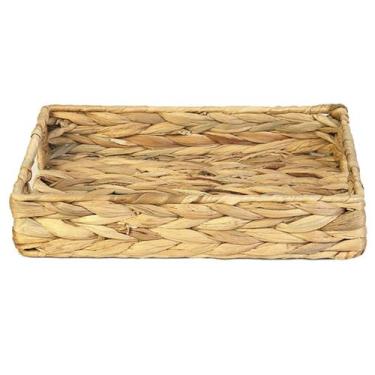 Imagem de Bandeja Multiuso Fibra Natural Seagrass C/ Alça 35X25X6 CM - Paramount
