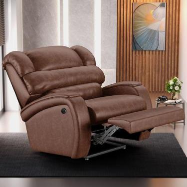 Imagem de Poltrona do Papai Sala de Cinema Reclinável Kylie Power Elétrica PU Ma