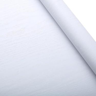 Imagem de Papel de parede de seda branca SAdecor Papel de parede autoadesivo em relevo removível papel de parede de cozinha armário móveis bancada papel de parede texturizado