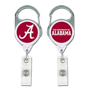 Imagem de WinCraft Porta-crachá NCAA Alabama Crimson Tide Premium retrátil porta-crachá, cores da equipe, tamanho único