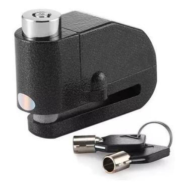 Imagem de Cadeado Trava Disco Com Alarme Sirene Para Moto Bike Scooter - LUATEK