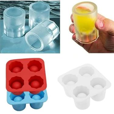 Imagem de Forma de Gelo em Formato de Copo Shot – Molde para Drinks, Bebidas, Whisky e Festa – Ice Shots Reutilizável em Silicone