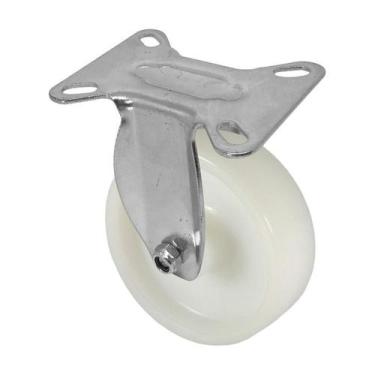 Imagem de Roda rodízio fixo nylon inox 5 polegadas 130 mm 110kg - AJAX