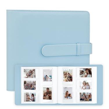 Imagem de Veicevol Álbum De Fotos 360 Pockets Para Câmera Fujifilm Instax Mini, Polaroid Photo, Capa Couro, 12/11/9/40/8/7 Evo Liplay Azul