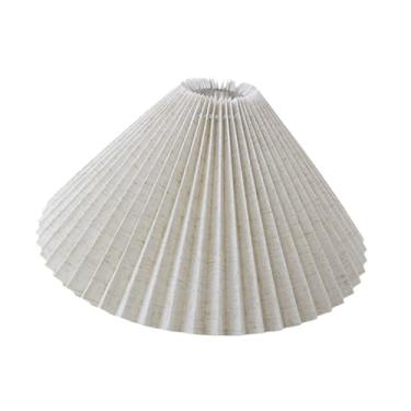 Imagem de IEUDNS Abajur plissado decorativo de tecido para mesa, abajur de chão, substituição para cozinha, hotel, quarto, Linho