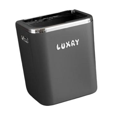 Imagem de Fenteer Lixeira Cesto de lixo Retângulo Resistente Multiuso Recipiente de lixo Lixeira Lixeira para Garagem Banheiro Canto Quarto, Cinza