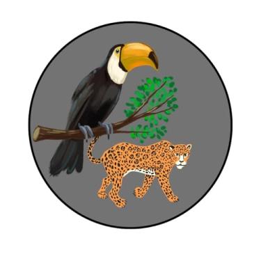 Imagem de Adesivo Decorativo Redondo, Tema Brasil, 5 cm, Modelo BZ-208 a BZ-2019 (BZ-213, ADESIVO PLASTICO, 5CM)