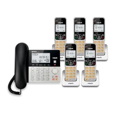 Imagem de Telefone VTech VG208-5 DECT 6.0 com 5 aparelhos prateado/preto